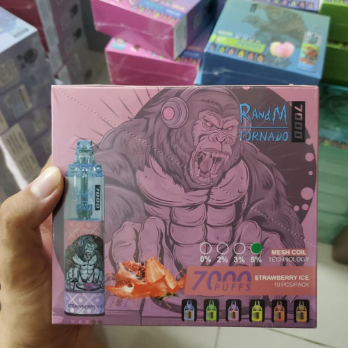 R và M Tornado 7000 Puffs có thể sạc lại