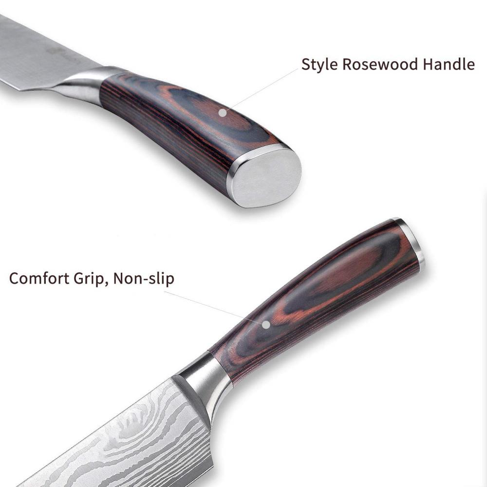 Cuchillo de cocina japonés de acero al carbono de 7 pulgadas