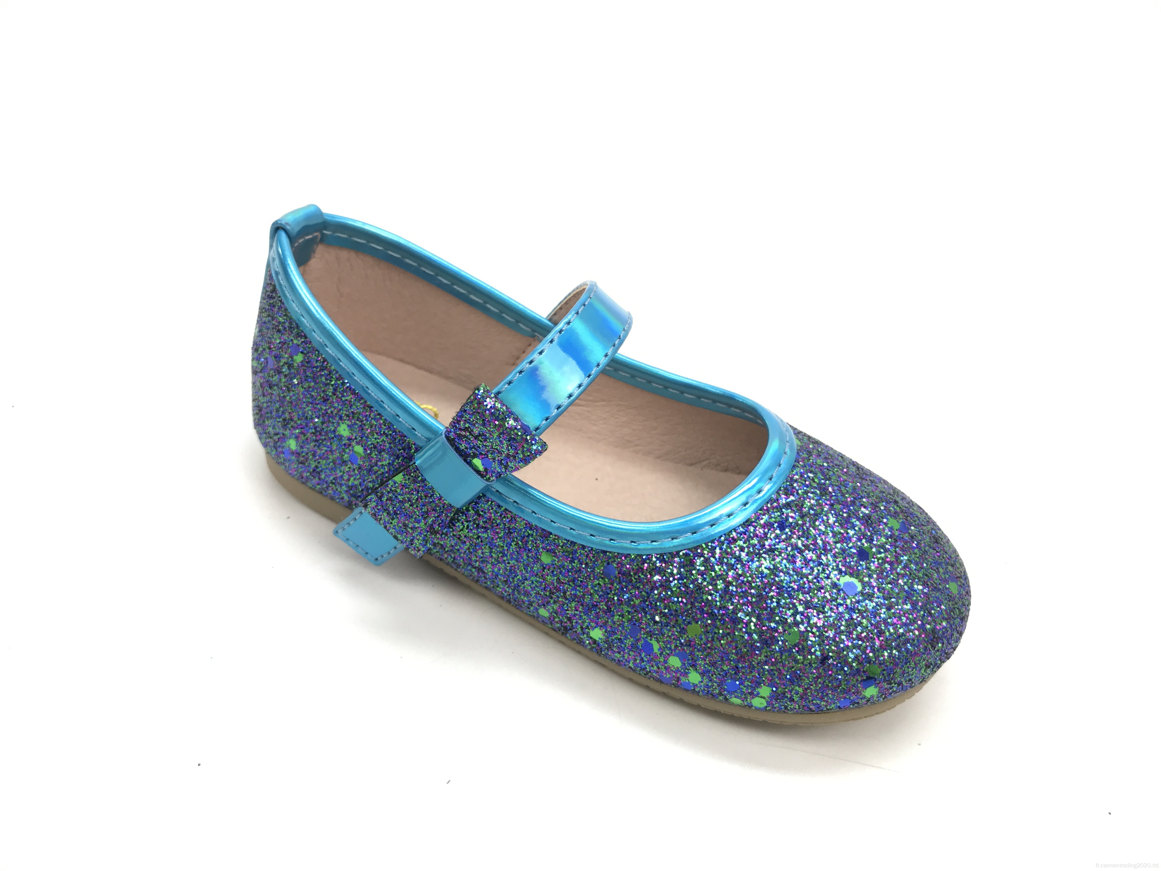 Nouvelles chaussures de dressage plates glitter pour enfants