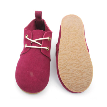 Детски обувки Оксфорд от естествена кожа с гумена подметка