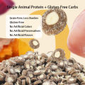 Alimento completo para gatos relleno de carne liofilizada
