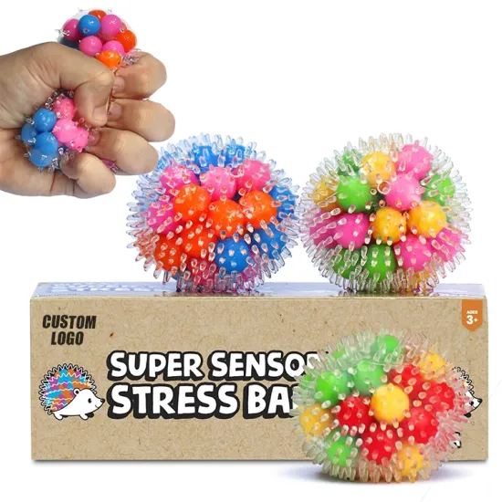 Rainbow TPR Soft Stress Balls for Autism, ADHD, Stress, Anxiety Relief and Breaking Bad Habits