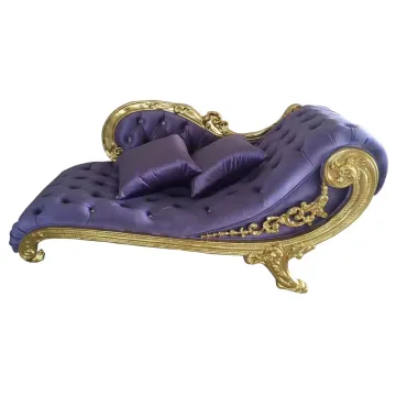 Classic European Style Purple Chaise Lounge Chair