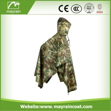 Heavy Duty Long Raincoat Military Rain Poncho