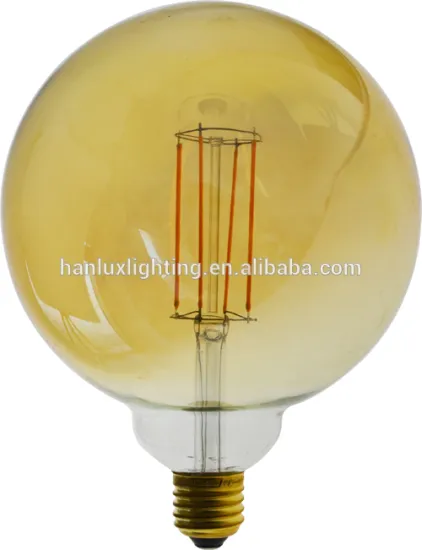 golden/amber G150 big Globe vintage edison bulbs LED filament bulb