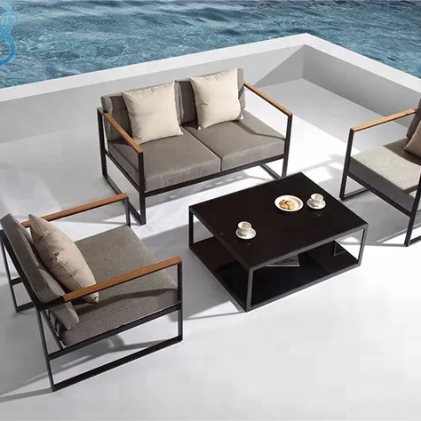 High Quality Fashion Stylish Waterproof Aluminum Garden Sofa Set