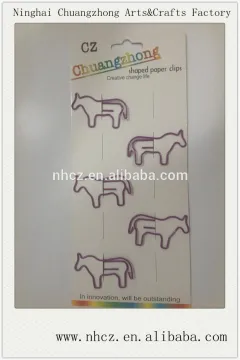 Black Metal Horse Shaped Paper Clips
