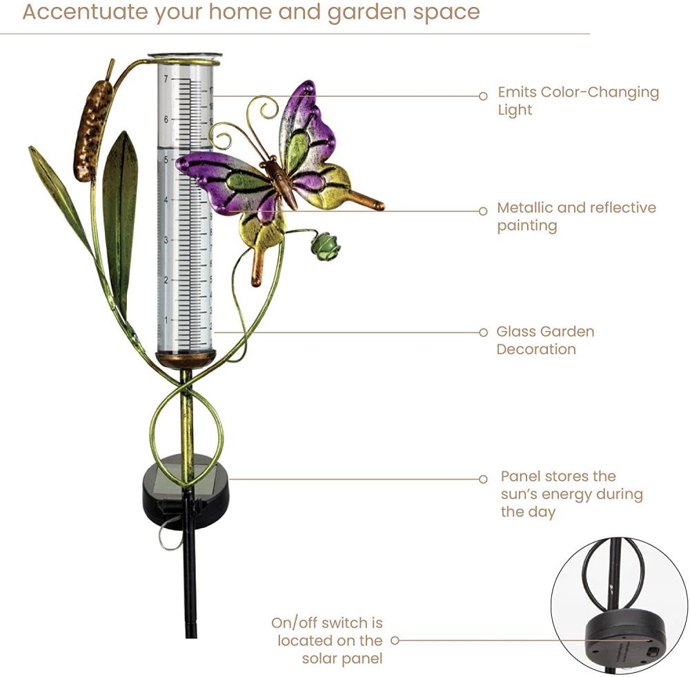 Solar angetriebener Schmetterlingsregenregenmessgeräte