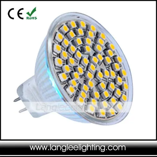 MR16 60SMD 3528, 3W, DC12V 24V LED MR16 Light Bulb, High power MR16 lamp