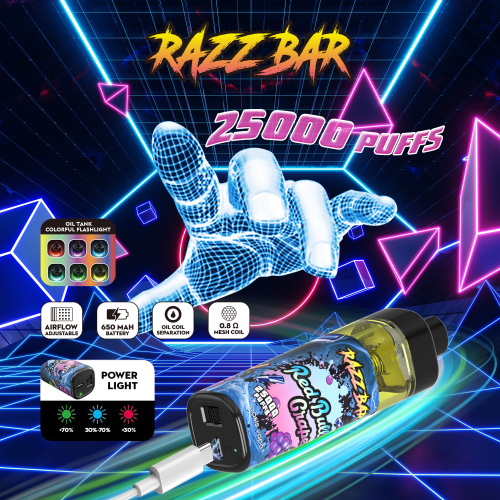 25k Puffs Razz Bar Razz Barbrable Vape Restaption үнэ