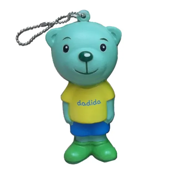 Factory Direct PU Stress Ball Bear Keychain - Gifts & Squishy Toys