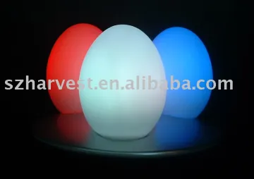 Three-Color Changing Egg Light with Base