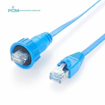 M20 Waterproof CAT5e RJ45 Male Patch Cord for Outdoor Network and CCTV Applications