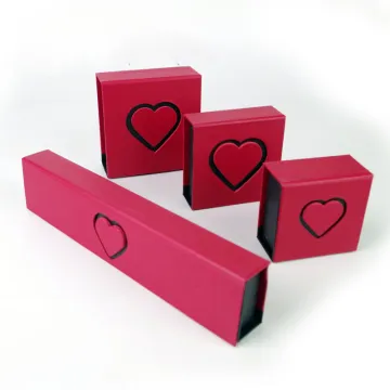 Custom Red Magnetic Paper Jewelry Box Packaging