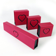Custom Red Magnetic Paper Jewelry Box Packaging