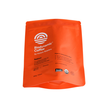 Biodegradable Coffee Kraft Pouch Laminated OEM Custom Bag