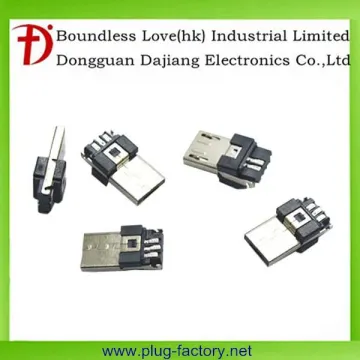 Wholesale micro usb 5 pin male connector 14mm factory direct selling