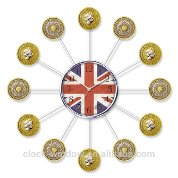 English coin wall clock