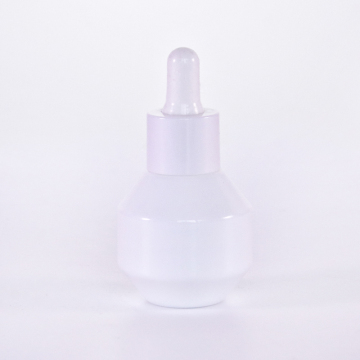 Special shape white glass dropper bottle