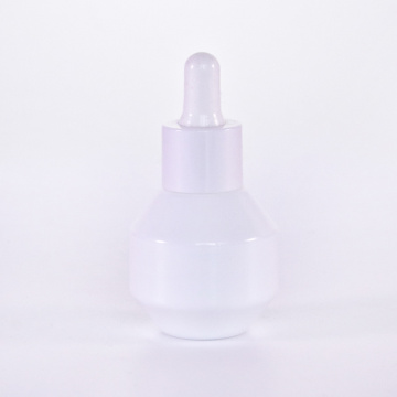 Special shape white glass dropper bottle