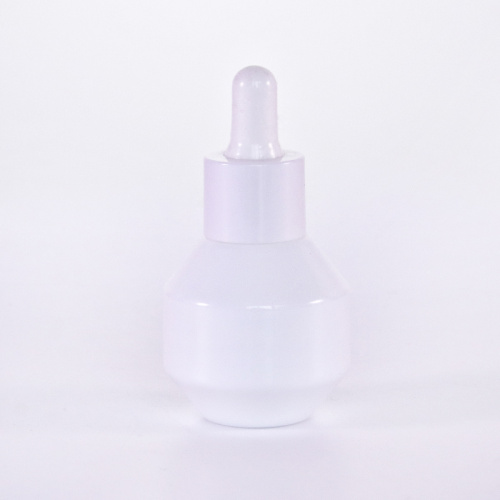 Special shape white glass dropper bottle