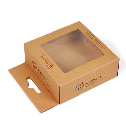 Eco-friendly brown kraft paper hanger display box