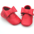 Hot selling bowknot baby moccasins