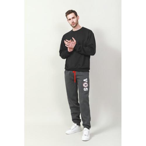 Mäns avslappnade pullover fleece jacka