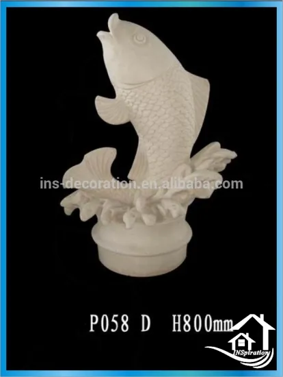 Artificial stone dolphin carving