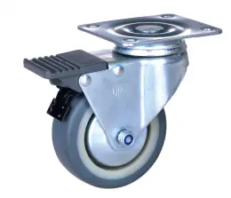 2 inch plate caster with lock TPE wheel