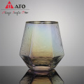 Vintage Gobletglas Wasser Welligkeit farbiger Weingläser