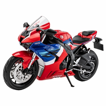 Diecast 1:12 Scale CBR1000 Motorcycle Model with Sound, Light, and Front Wheel Steering - Metal Alloy Ornament