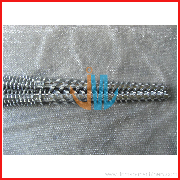 Bimetallic conical twin screw and barrel for plastic extrusion machines