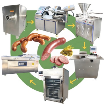 Linea di produzione di salsiccia di pollo a set completo con imbottitore di involucro di plastica industriale