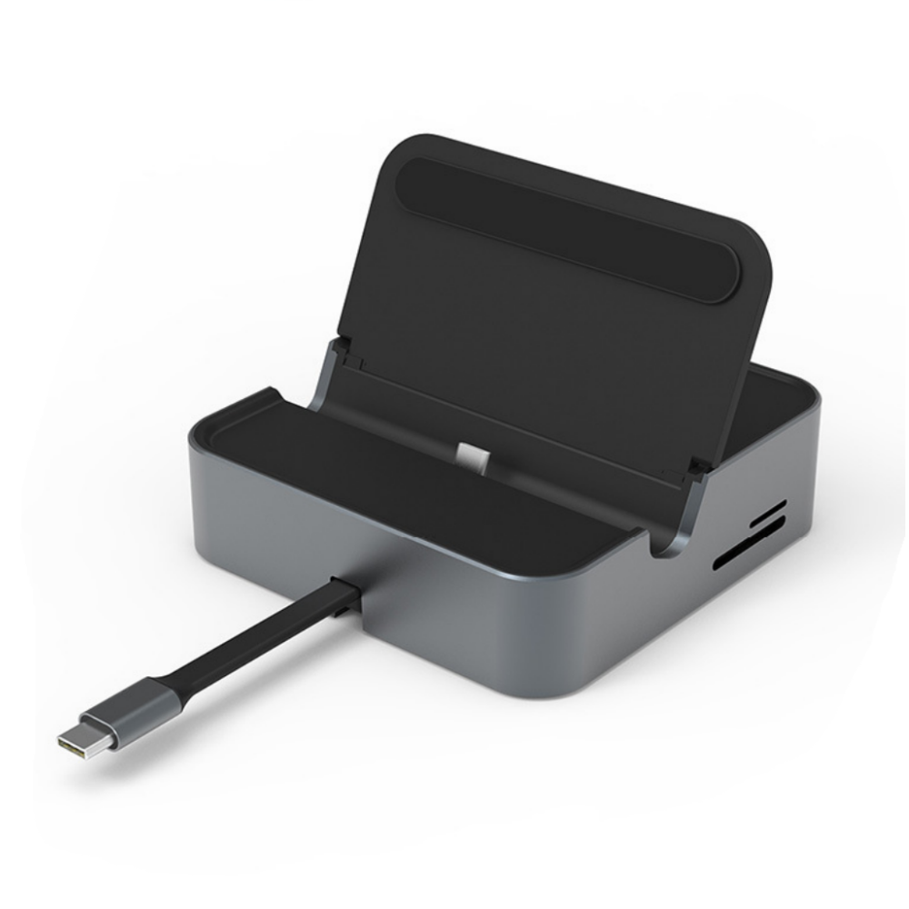 9-i-1 USB C-nav med telefonstativ