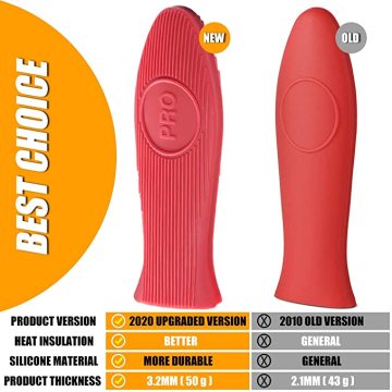 Couvre-poignée en silicone isolant de chaleur pour poêles sur