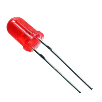 LED ingaasp ống kính khuếch tán màu đỏ 6V T-1 3/32 inch "(Lưu ý: T-1 tương đương với 5 mm và tôi đã chuyển đổi 5 mm thành inch để biểu diễn chính xác hơn.)
