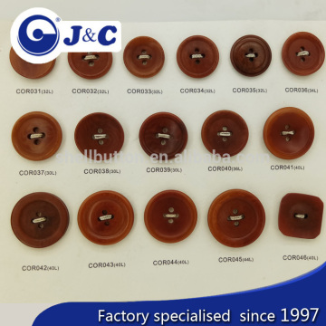 brown colour real corozo buttons in different size