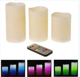 LED Remote control color candle