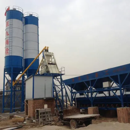 HZS small ready-mixed concrete batching plant Canada