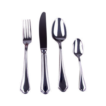 American Style Cutlery Set 18/10 Flatware, Mirror Finish, Includes Fork, Knife and Spoon