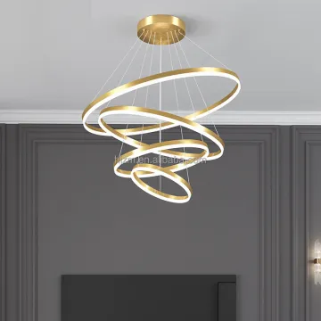 Modern Black Gold LED Ceiling Pendant Chandelier
