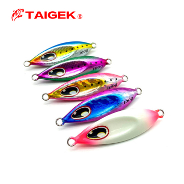 TAIGEK Luminous Slow Pitch Jigging Lures - Various Weights for Sea Fishing