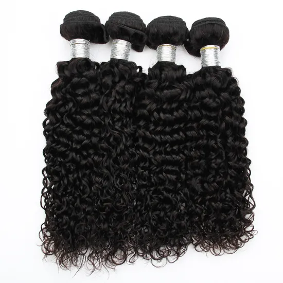 Bohemian Mink Private Label Human Weave Products Water Wave Bundles with Closure 5a Top Quality 4 Remy Hair Chinese Hair >=20%