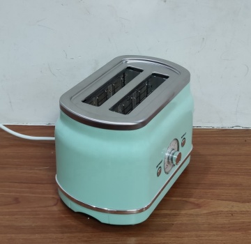 HOTSY 600-750W 2 Slice Smart Digital Toaster with Clock Shape - Black Plastic 220V 800W