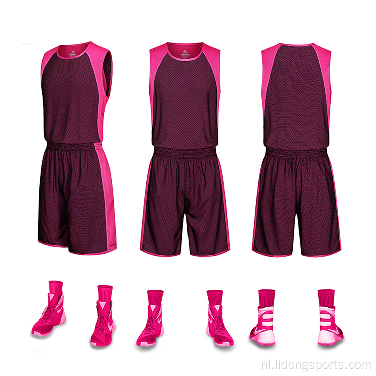 Beste kwaliteit aangepaste basketbal jersey set groothandel