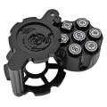 Revolver Metal Dice Set, 7 Piece Polyhedral Bullet Dice with Spinning Revolver Cylinder Case, Cyberpunk Style Tabletop RPG Dice