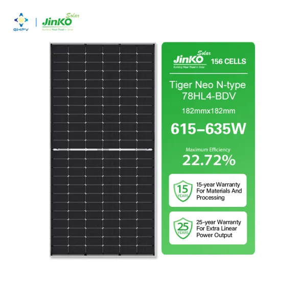 Jinko Tiger Neo N-Type Solar Panels: High-Power 615W to 635W Bifacial Modules with Double Glass Design