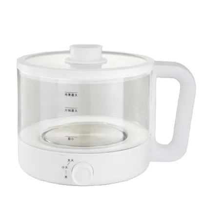 Latest Electric Glass Cooking Pot - 1.5L White Shell Hot Pot for Home Use