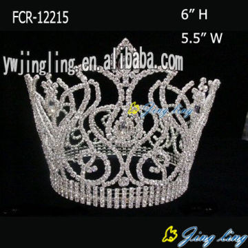 Venta al por mayor Crystal Rhinestone Beauty Queen Crowns